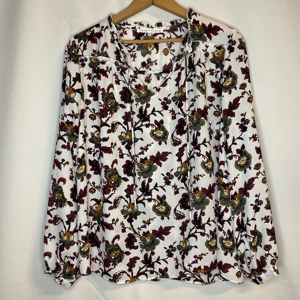 Violet & Claire Floral Long Sleeve Blouse
